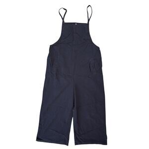 Cotton Overalls Bodysuit One Piece Women’s Medium Natural fabric Black